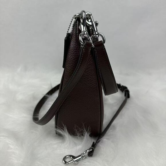 Coach Teri Hobo Bag Shoulder/Crossbody In Leather/Silver/Maple CV935 NWT - Picture 4 of 10